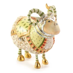 MacKenzie-Childs Holiday|Room Accents<Patience Brewster Nativity Manger Ram Figure