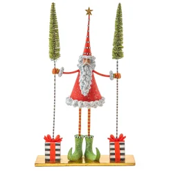 MacKenzie-Childs Holiday<Patience Brewster Santa Gift Tree Figure