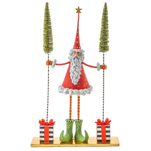 MacKenzie-Childs Holiday<Patience Brewster Santa Gift Tree Figure