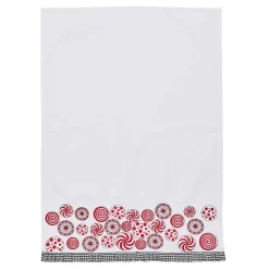 MacKenzie-Childs Holiday|Kitchen & Table Linens<Peppermint Embroidered Dish Towel
