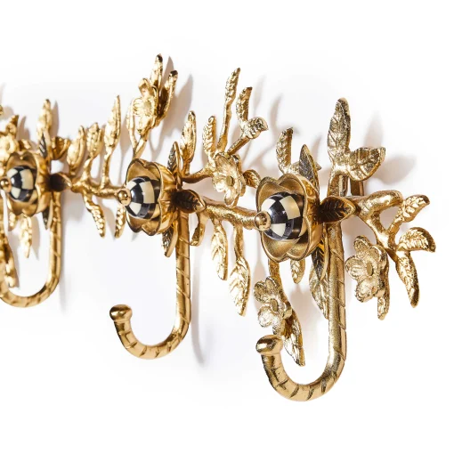 MacKenzie-Childs Finishing Touches<Petal Large Gold Wall Hook Rack