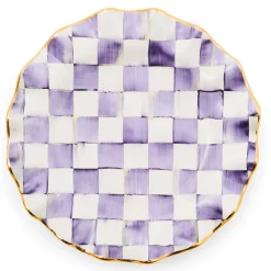 MacKenzie-Childs Fall Entertaining|Dinnerware & Flatware<Plum Check Ceramic Fluted Dinner Plate