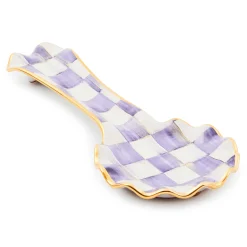 MacKenzie-Childs Kitchen Utensils & Tools<Plum Check Ceramic Spoon Rest