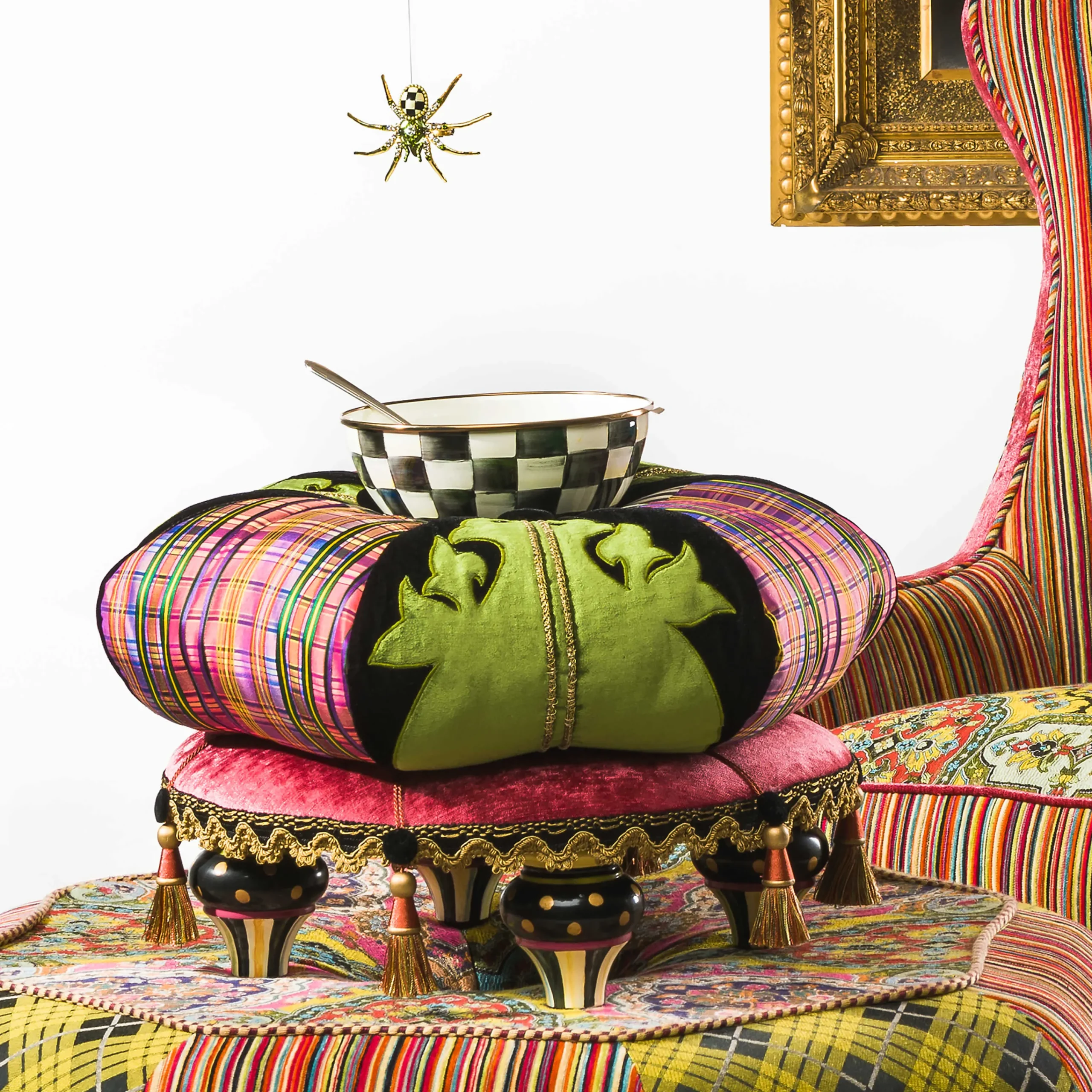 MacKenzie-Childs Living Room<Portobello Road Footstool