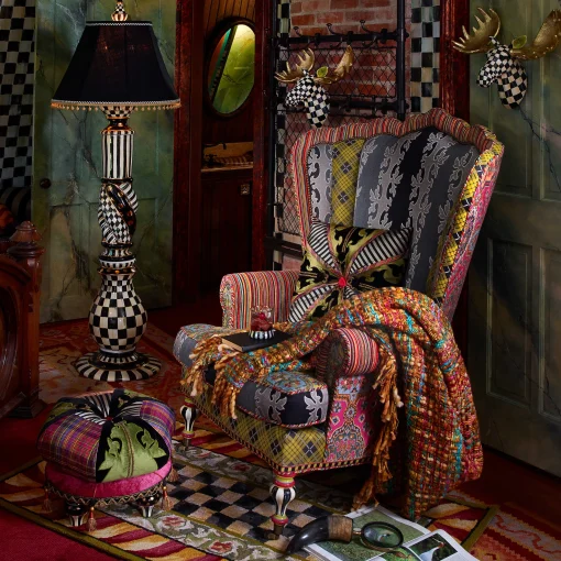 MacKenzie-Childs Living Room<Portobello Road Footstool