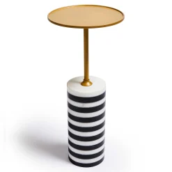 MacKenzie-Childs Entryway Furniture|Living Room<Priorities Round Stripe Side Table