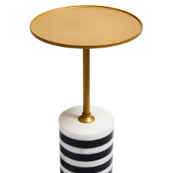 MacKenzie-Childs Entryway Furniture|Living Room<Priorities Round Stripe Side Table