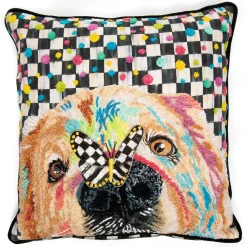 MacKenzie-Childs Spring|Pillows, Throws, & Cushions<Puppy Dot Throw Pillow