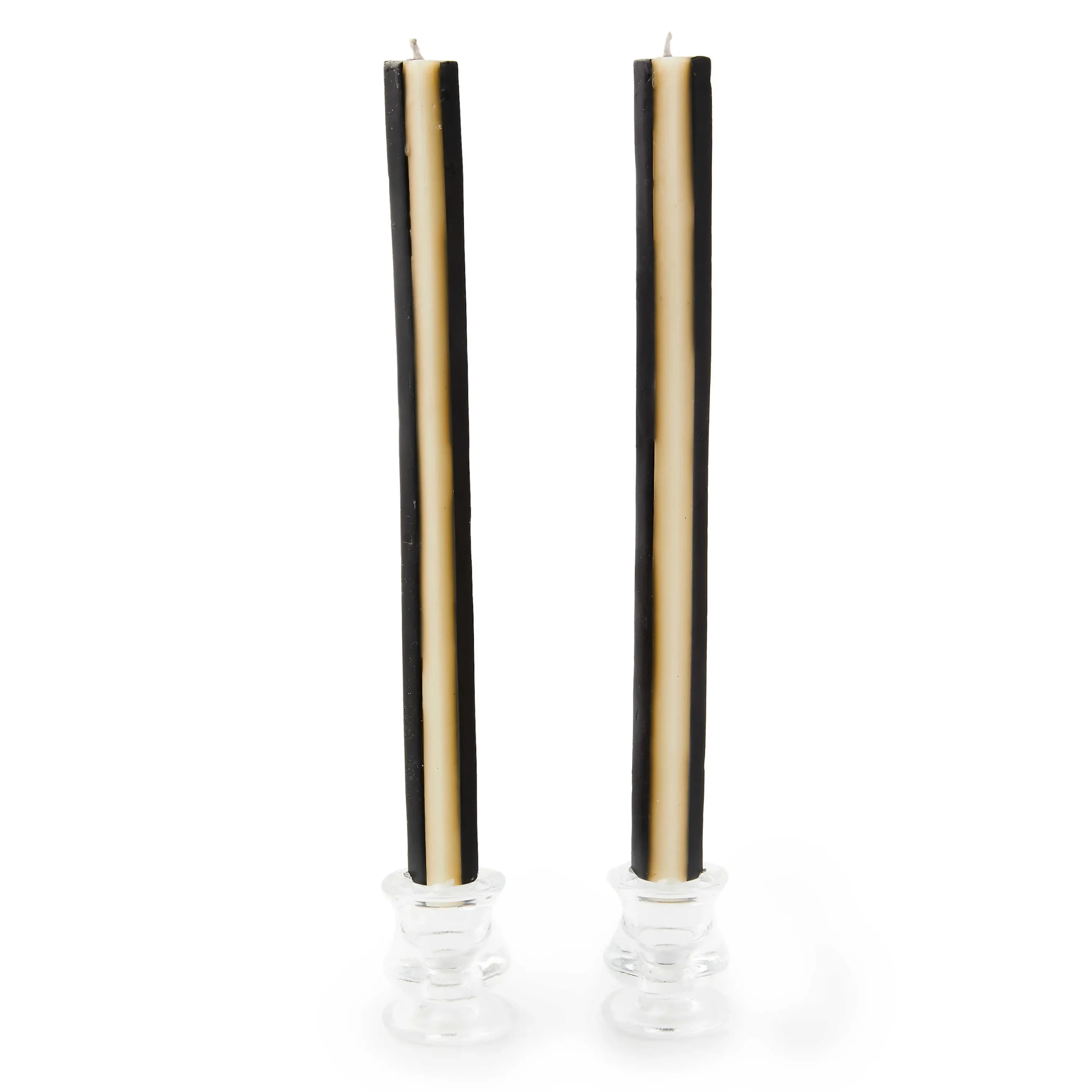 MacKenzie-Childs Candles & Fragrances|Table Accessories<Quatro Black  Ivory Dinner Candles, Set of 2