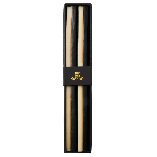 MacKenzie-Childs Candles & Fragrances|Table Accessories<Quatro Black  Ivory Dinner Candles, Set of 2