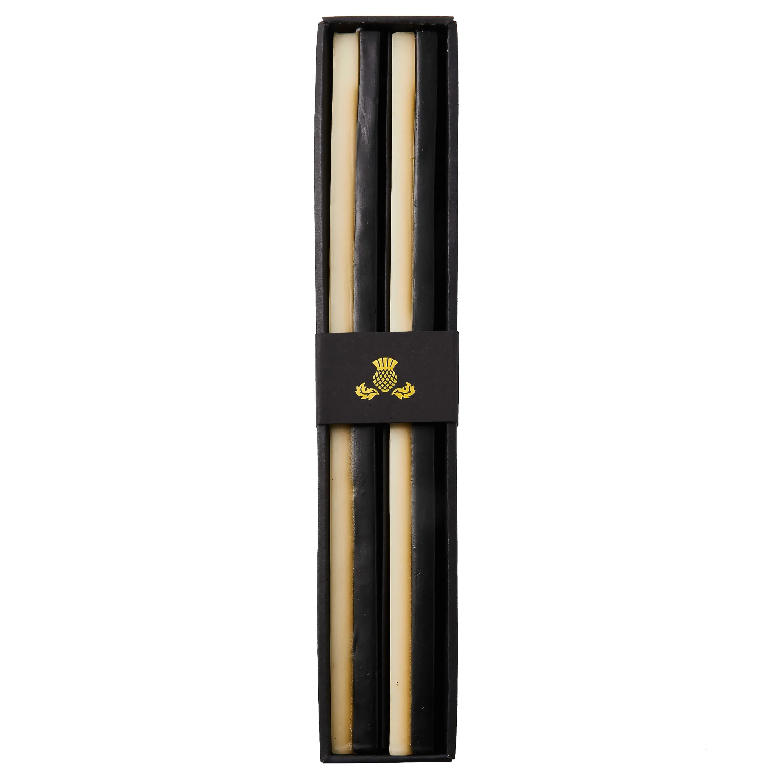 MacKenzie-Childs Candles & Fragrances|Table Accessories<Quatro Black  Ivory Dinner Candles, Set of 2