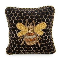MacKenzie-Childs Pillows, Throws, & Cushions<Queen Bee Black Throw Pillow