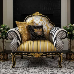 MacKenzie-Childs Pillows, Throws, & Cushions<Queen Bee Black Throw Pillow