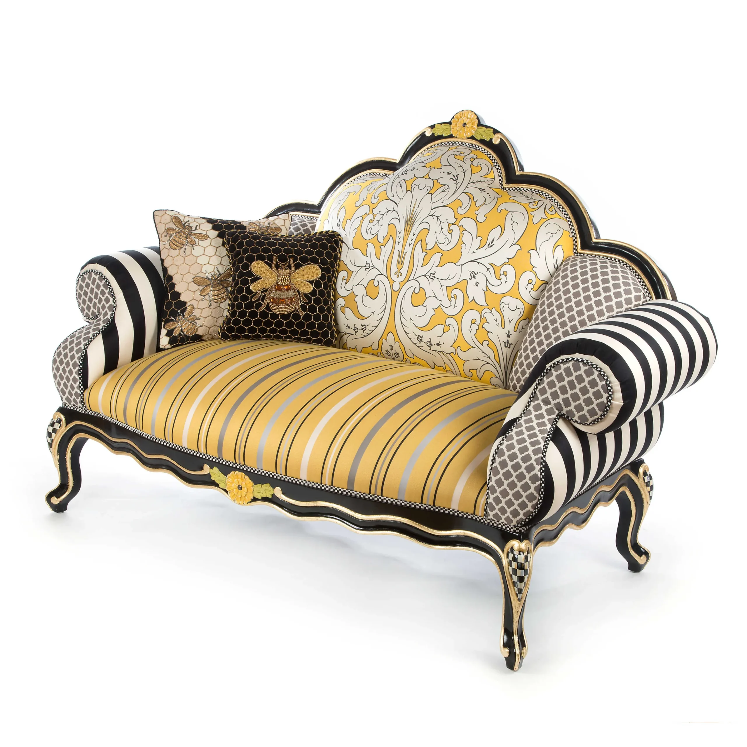 MacKenzie-Childs Living Room<Queen Bee Loveseat