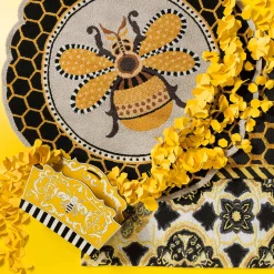 MacKenzie-Childs Rugs<Queen Bee Rug 4' Round Rug
