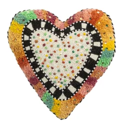 MacKenzie-Childs Pillows, Throws, & Cushions<Rainbow Heart Shaped Throw Pillow