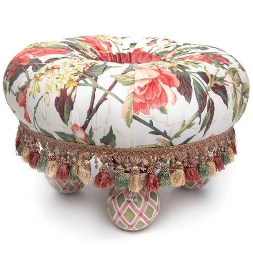 MacKenzie-Childs Living Room<Really Rosy Tuffet
