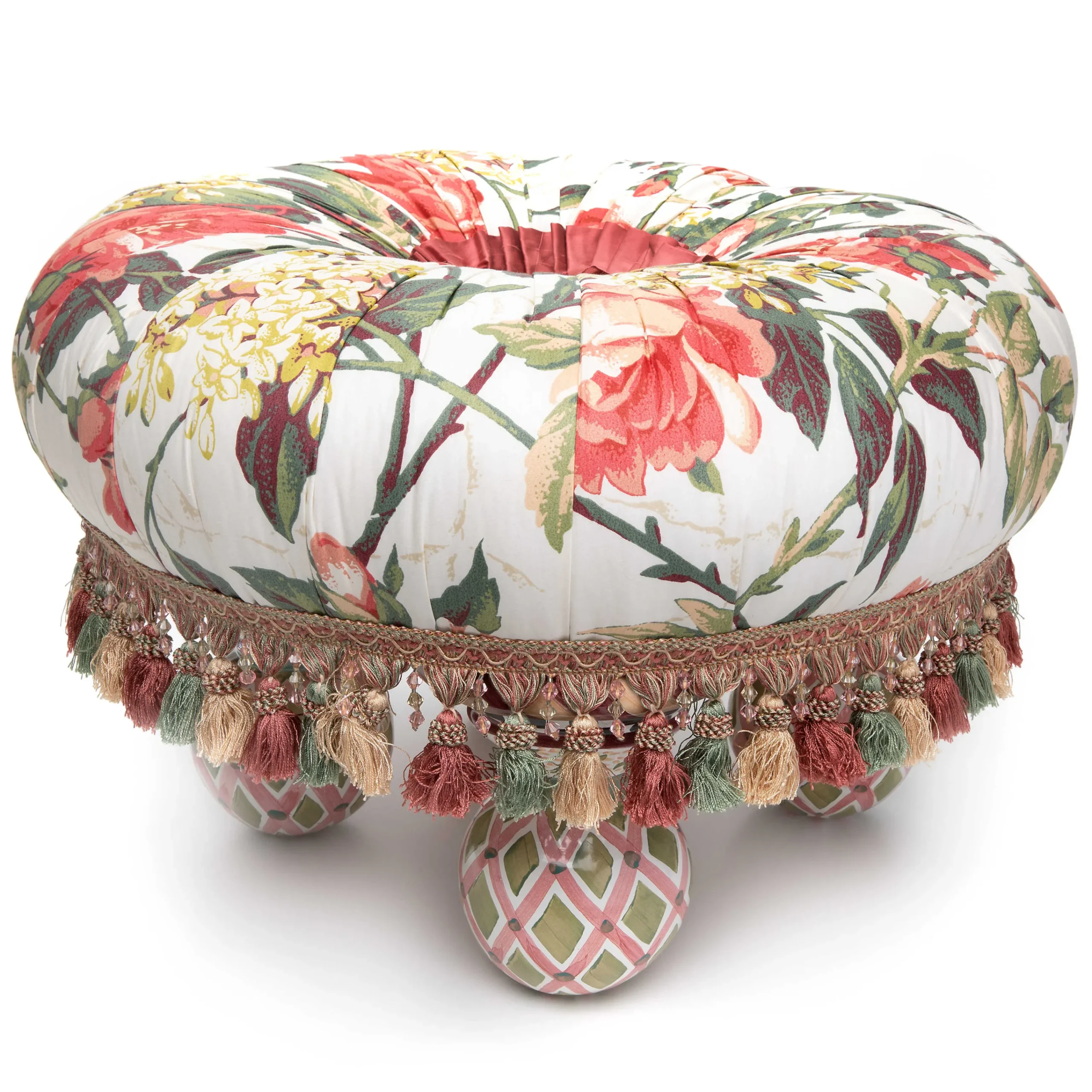MacKenzie-Childs Living Room<Really Rosy Tuffet