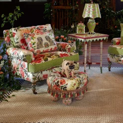 MacKenzie-Childs Living Room<Really Rosy Tuffet