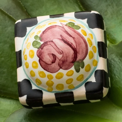 MacKenzie-Childs Finishing Touches<Rose Petit Four Square Knob