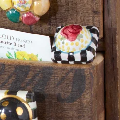 MacKenzie-Childs Finishing Touches<Rose Petit Four Square Knob