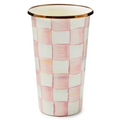 MacKenzie-Childs Fall Entertaining|Drinkware<Rosy Check 20 Ounce Tumbler