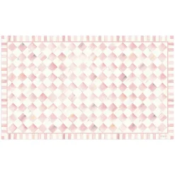 MacKenzie-Childs Rugs<Rosy Check 3' x 5' Floor Mat