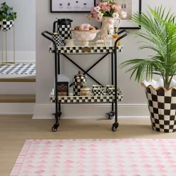 MacKenzie-Childs Rugs<Rosy Check 3' x 5' Floor Mat