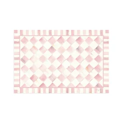 MacKenzie-Childs Rugs<Rosy Check 2' x 3' Floor Mat