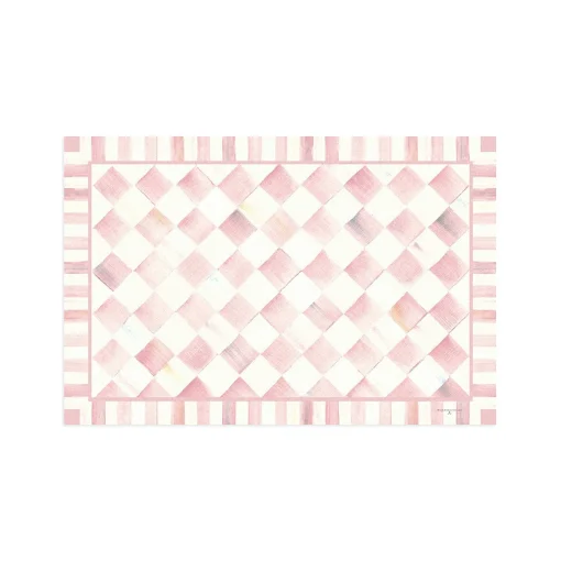 MacKenzie-Childs Rugs<Rosy Check 2' x 3' Floor Mat