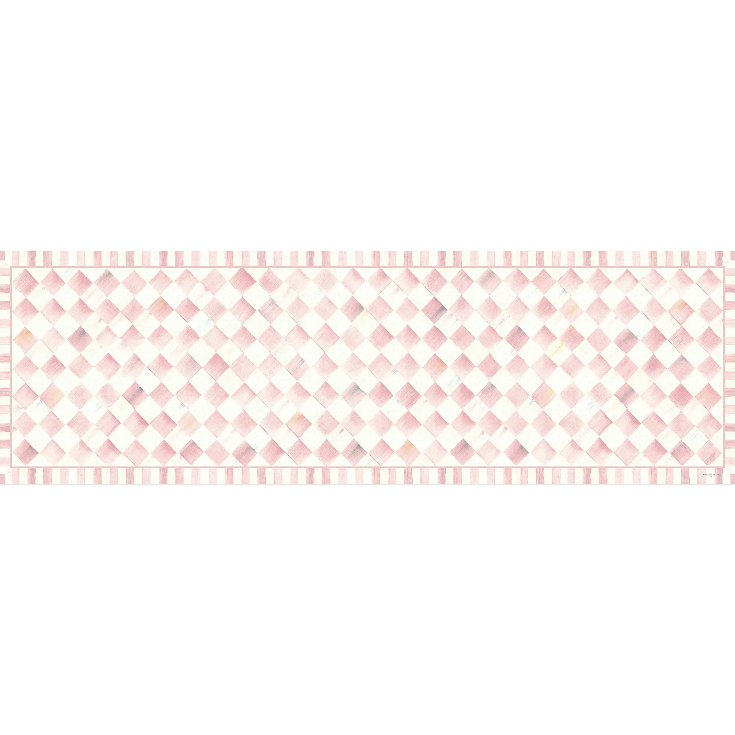 MacKenzie-Childs Rugs<Rosy Check 2'6 x 8' Runner Floor Mat