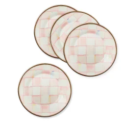 MacKenzie-Childs Kitchen & Dining Sets|Fall Entertaining<Rosy Check Appetizer Plates, Set of 4