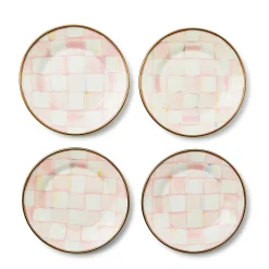 MacKenzie-Childs Kitchen & Dining Sets|Fall Entertaining<Rosy Check Appetizer Plates, Set of 4