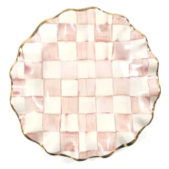 MacKenzie-Childs Fall Entertaining|Dinnerware & Flatware<Rosy Check Ceramic Fluted Dessert Plate