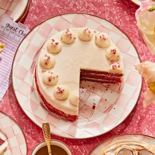MacKenzie-Childs Easter|Spring<Rosy Check Charger/Plate