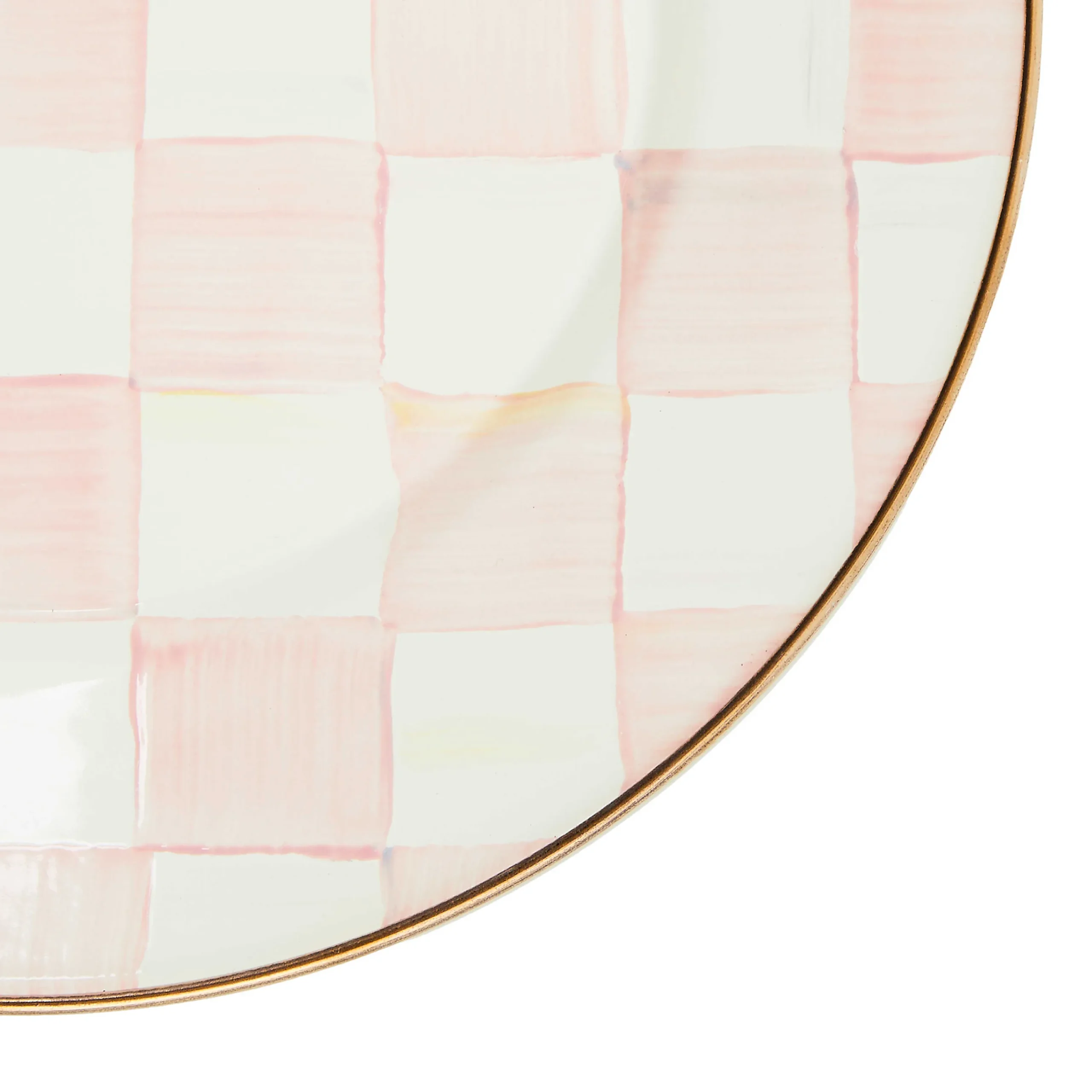 MacKenzie-Childs Easter|Spring<Rosy Check Dinner Plate
