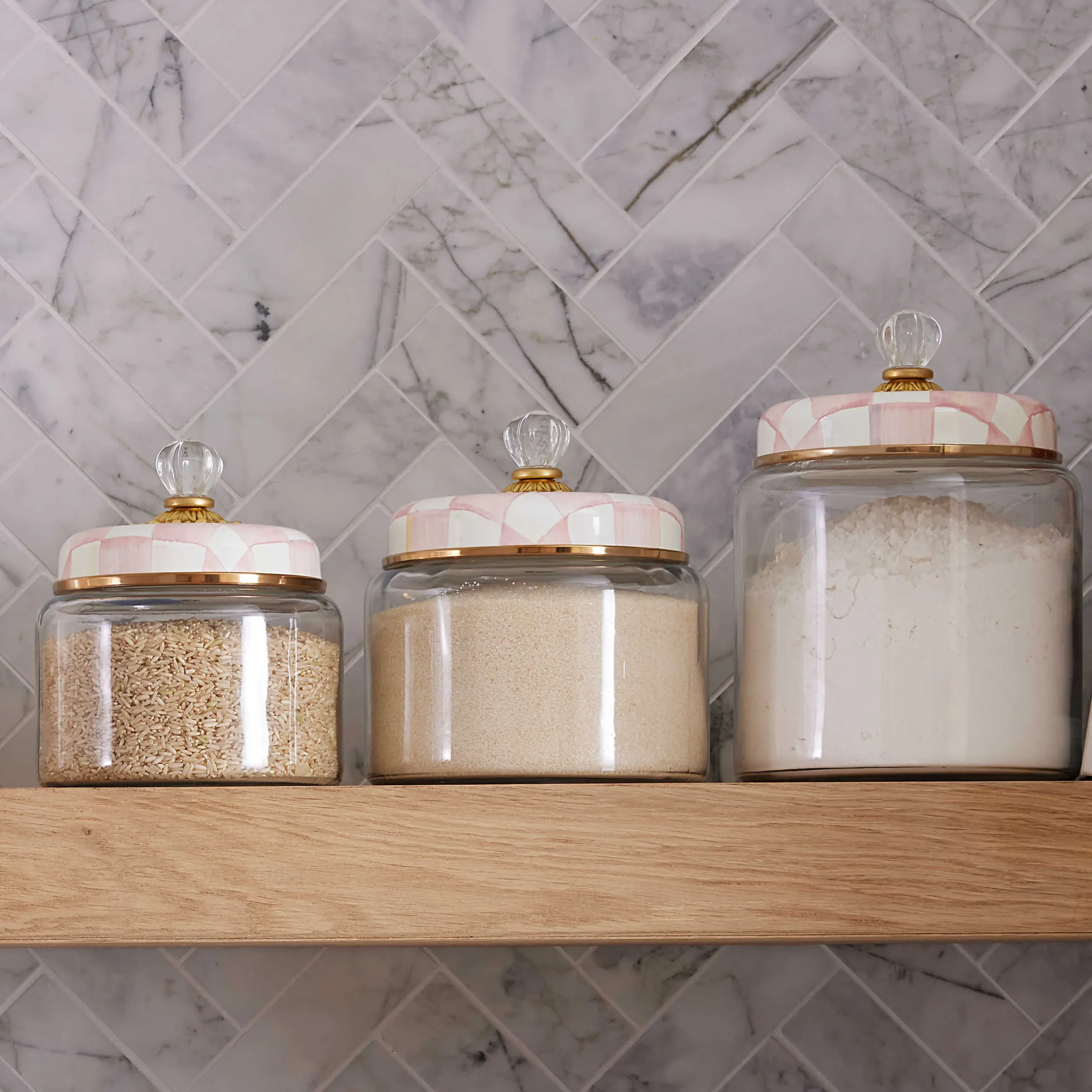 MacKenzie-Childs Kitchen Storage & Organization<Rosy Check Kitchen Canister, Medium