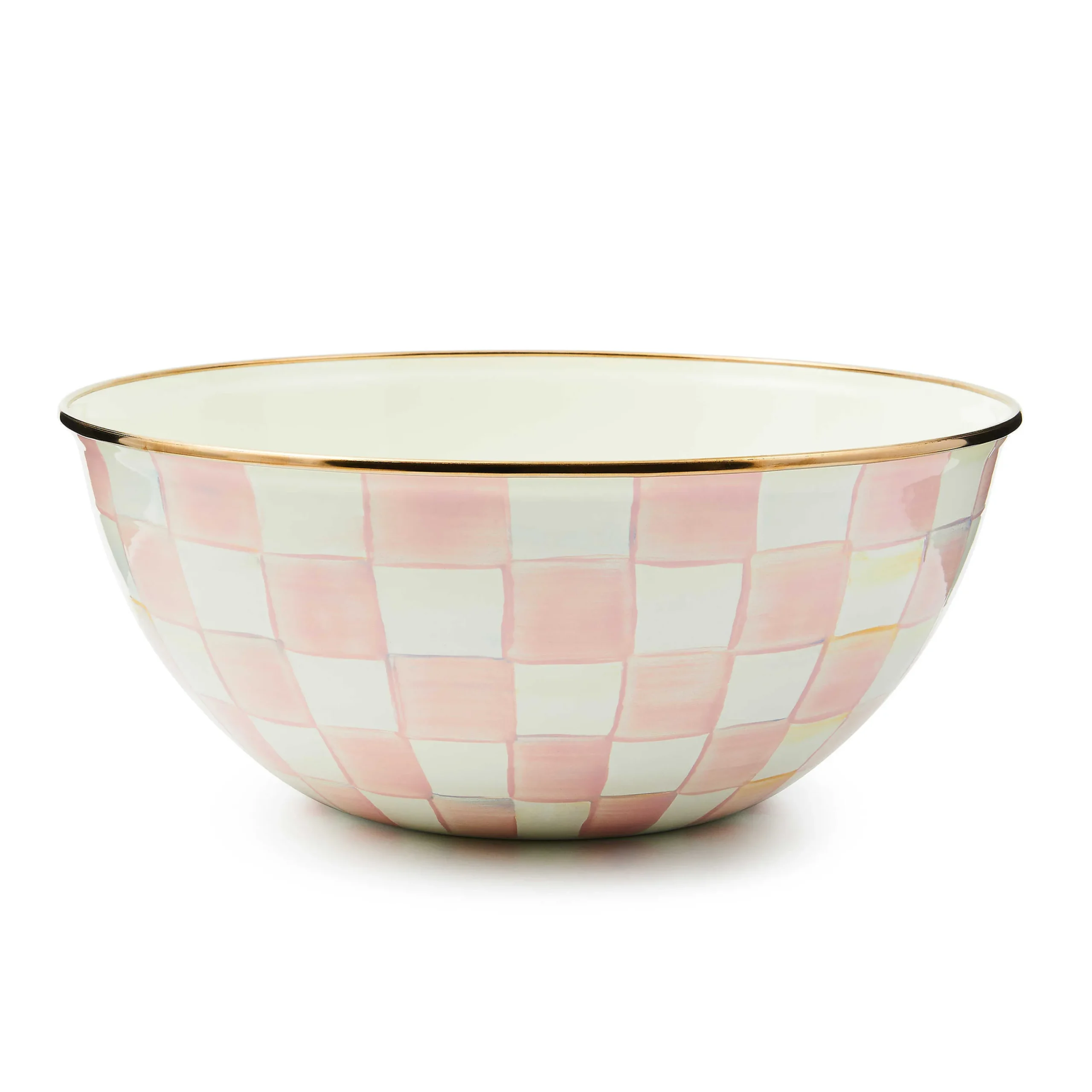 MacKenzie-Childs Fall Entertaining|Serveware<Rosy Check Large Everyday Bowl