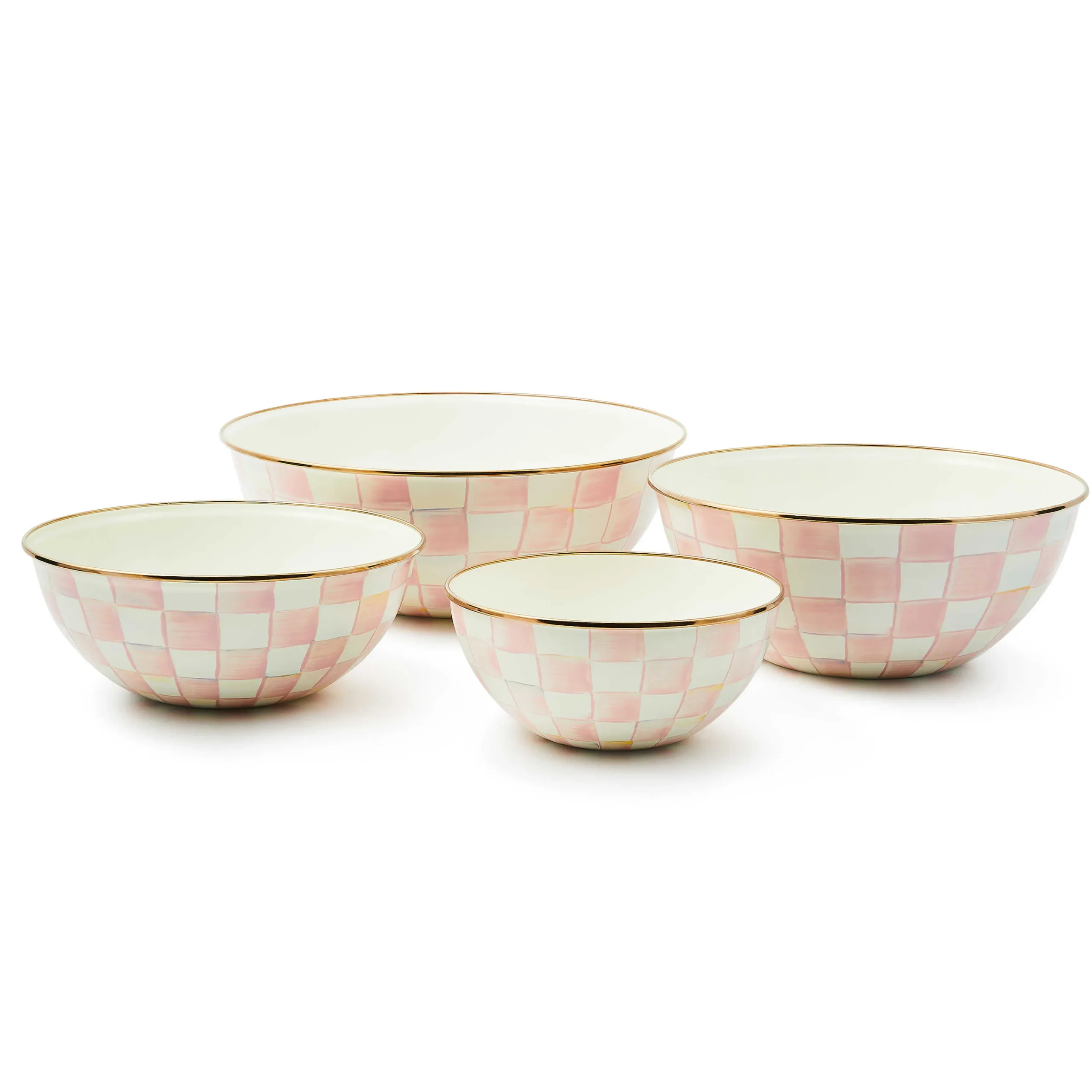 MacKenzie-Childs Fall Entertaining|Serveware<Rosy Check Large Everyday Bowl