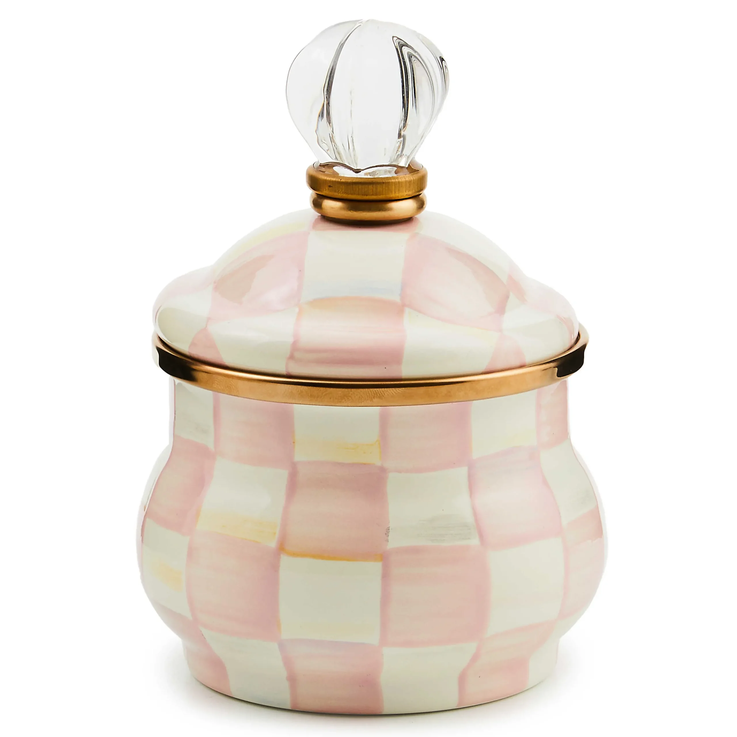 MacKenzie-Childs Easter|Spring<Rosy Check Lidded Sugar Bowl