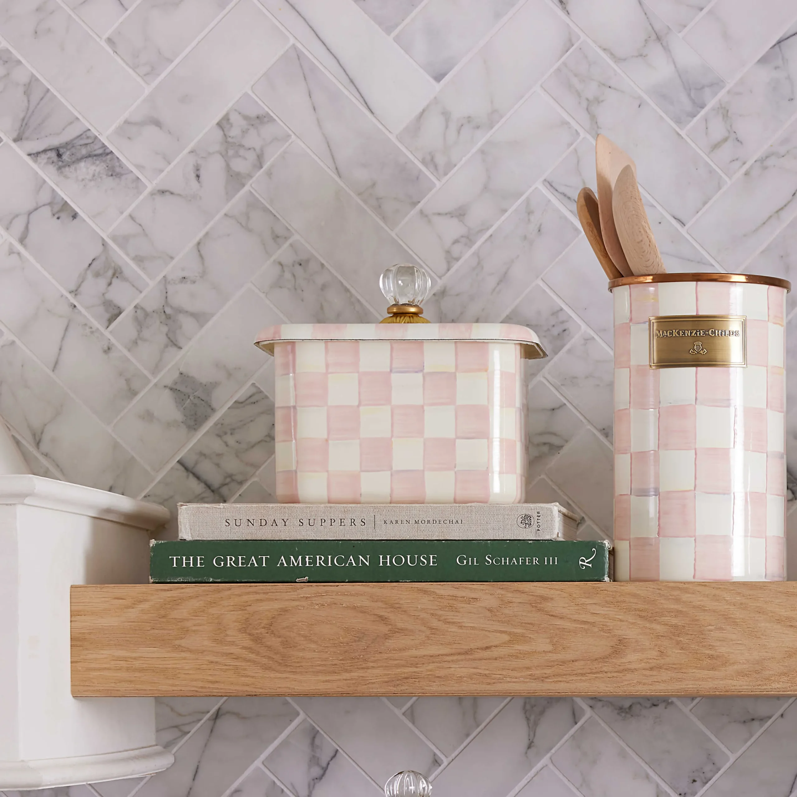 MacKenzie-Childs Kitchen Storage & Organization<Rosy Check Recipe Box