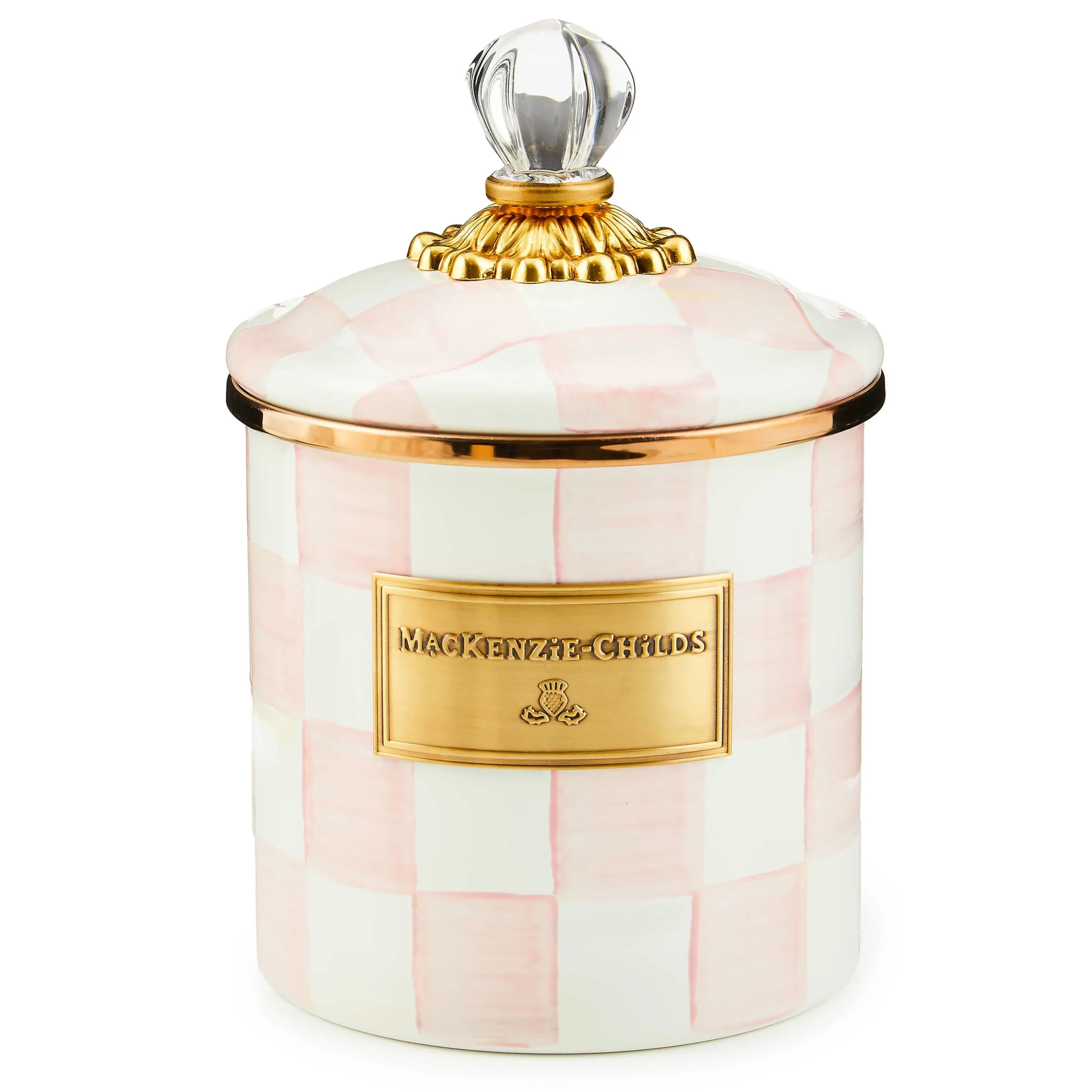 MacKenzie-Childs Spring|Room Accents<Rosy Check Small Canister