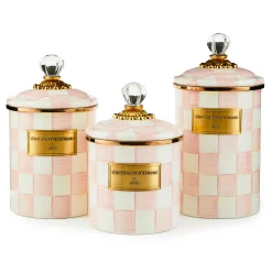 MacKenzie-Childs Spring|Room Accents<Rosy Check Small Canister