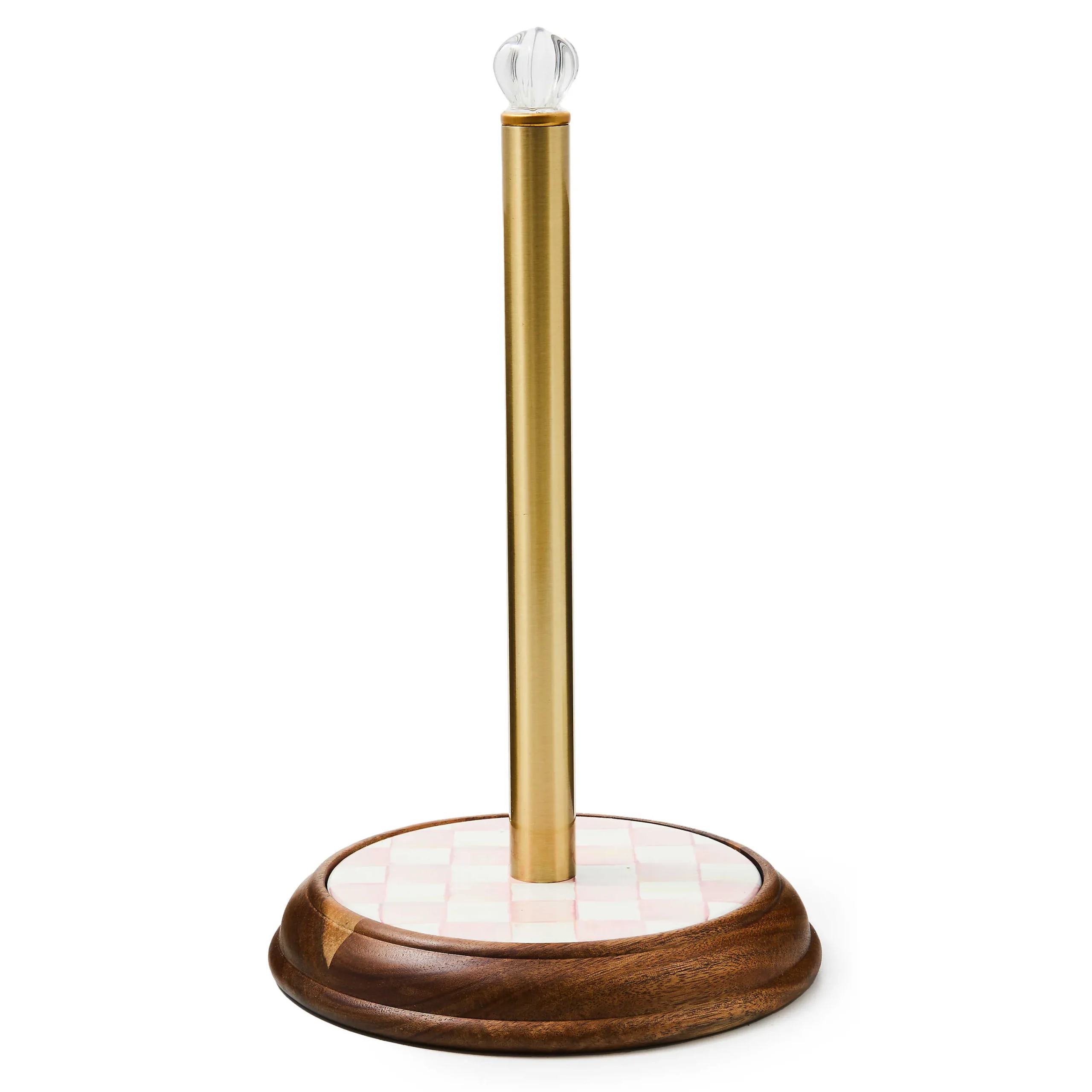 MacKenzie-Childs Kitchen Storage & Organization<Rosy Check Wood Paper Towel Holder