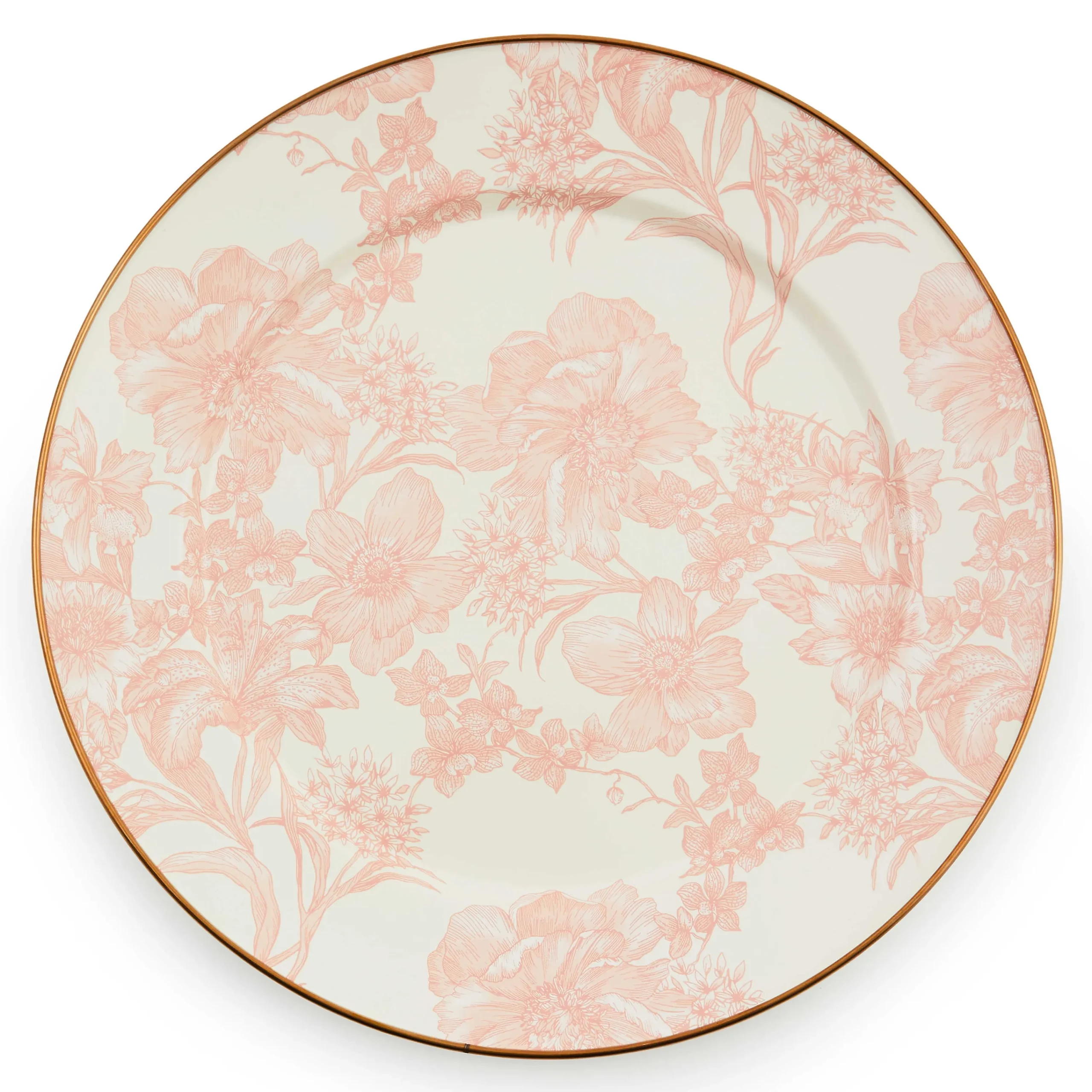 MacKenzie-Childs Easter|Spring<Rosy English Garden Enamel Charger/Plate