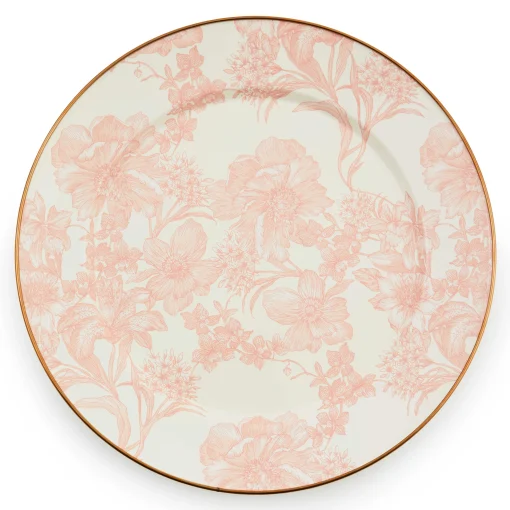 MacKenzie-Childs Easter|Spring<Rosy English Garden Enamel Charger/Plate