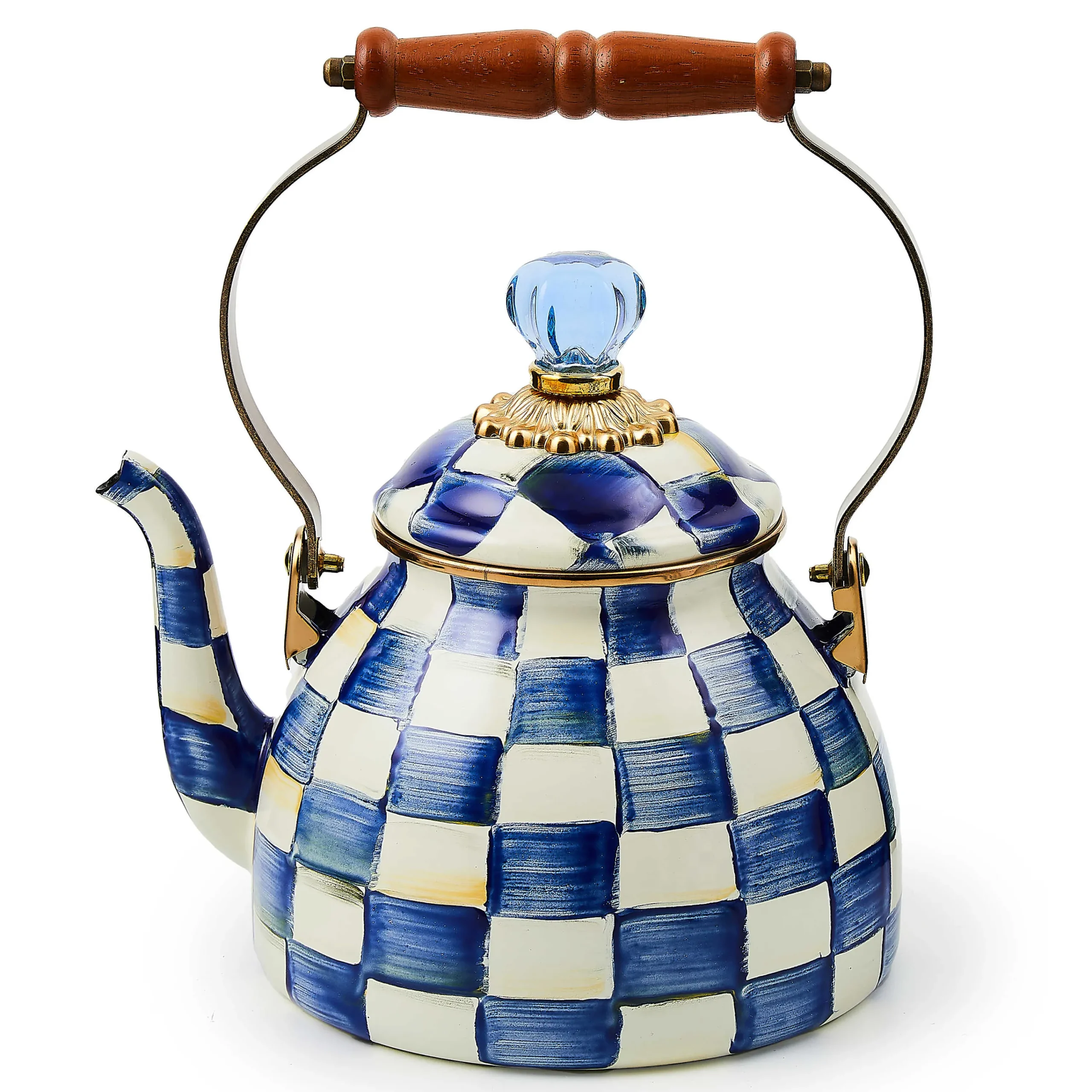 MacKenzie-Childs The Coffee Shop|Tea Kettles<Royal Check 2 Quart Tea Kettle