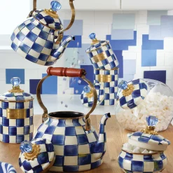 MacKenzie-Childs The Coffee Shop|Tea Kettles<Royal Check 2 Quart Tea Kettle