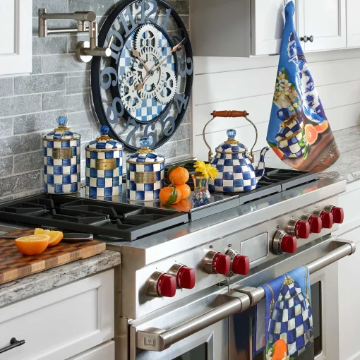 MacKenzie-Childs The Coffee Shop|Tea Kettles<Royal Check 2 Quart Tea Kettle