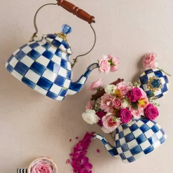 MacKenzie-Childs The Coffee Shop|Tea Kettles<Royal Check 2 Quart Tea Kettle